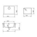 Мийка для кухні TEKA Radea 490/370 TG 550x430 Білий
