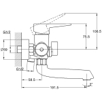 Змішувач для ванної G-lauf NUD3- A045-YW