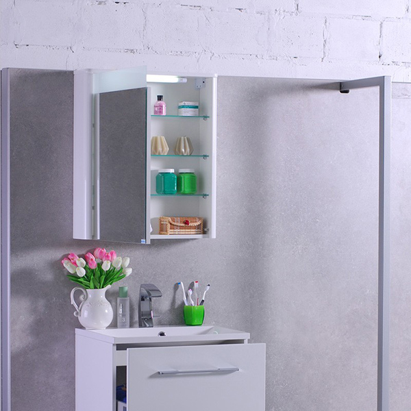 Шкаф зеркальный Fancy Marble Santorini 600