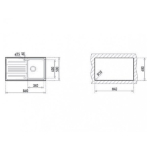 Мийка для кухні TEKA STAGE 45 B 860x500 Нержавійка