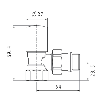Комплект приладових кранів Raftec RV-6012 1/2 'х1/2'