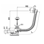 Сифон для ванни Alcaplast A51B