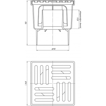 Трап зливний Ani Plast ТА 1210