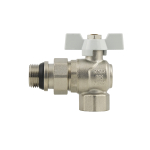 Кран угловой с американкой Raftec WHITE DN20 3/4' с антипротечкой бабочка