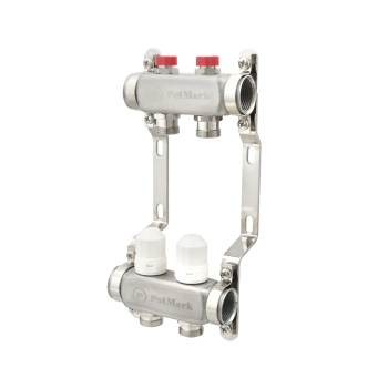 Колектор PLM 1'x3/4' 2 виходи з термоклапанами без євроконусів