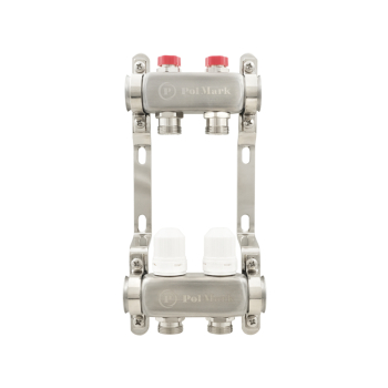 Колектор PLM 1'x3/4' 2 виходи з термоклапанами без євроконусів