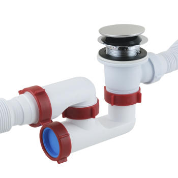 Сифон для ванни PLM з переливом та гофр 40x40/50 PM 40 SF 30 12