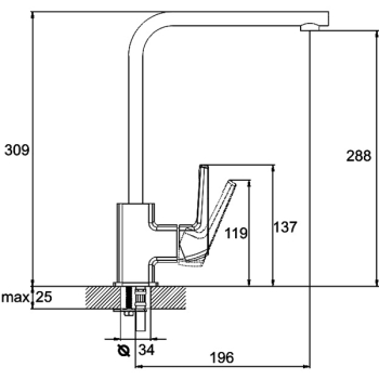 Змішувач для кухні G-lauf B033