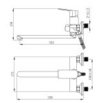 Змішувач для ванни VENTA BT335DC