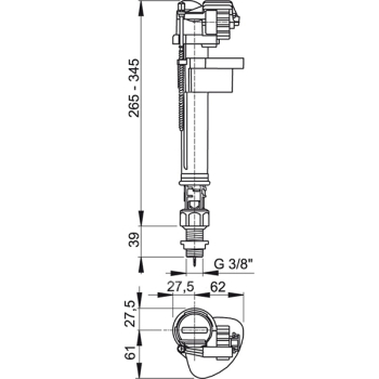 Впускний механізм Alcaplast A17-3/8'