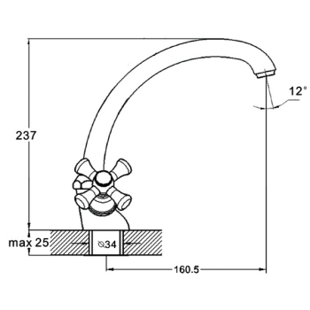 Змішувач для кухні G-lauf QMT4- B722