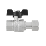 Кран прямой с накидной гайкой Raftec BLACK DN15 1/2' бабочка