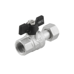 Кран прямой с накидной гайкой Raftec BLACK DN15 1/2' бабочка