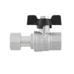 Кран прямой с накидной гайкой Raftec BLACK DN15 1/2' бабочка