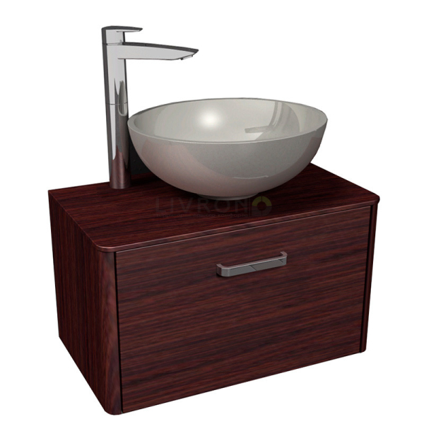 Тумба навісна Fancy Marble Fiji 700 з умивальником Mona 420  і стільницею