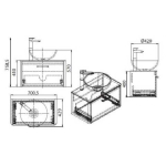 Тумба навісна Fancy Marble Fiji 700 з умивальником Mona 420  і стільницею