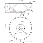 Тумба навісна Fancy Marble Fiji 700 з умивальником Mona 420  і стільницею