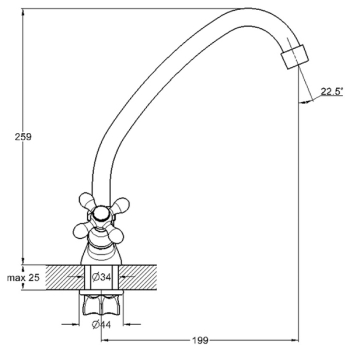 Змішувач для кухні G-lauf QFR4- A722