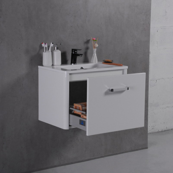 Тумба навісна Fancy Marble Fiji 600 з умивальником Аnnabele 600