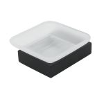 Мильниця настінна VENTA матове скло чорна V120B