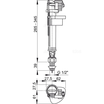 Впускний механізм Alcaplast A18-1/2'