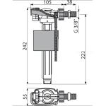 Впускной механизм Alcaplast A15-3 3/8'