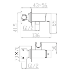 Смеситель для биде VENTA BG21LVB