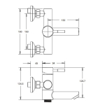 Смеситель для ванной VENTA VS312KS