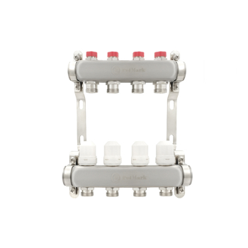 Колектор PLM 1'x3/4' 4 виходи з термоклапанами без євроконусів