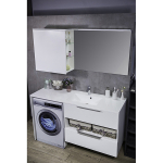 Тумба навісна Fancy Marble Vivara 1500L з умивальником Lauretta 1500