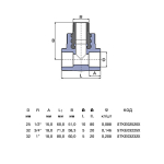 Трійник PPR Ekoplastik 32мм ЗЗ 1' STKE03232X