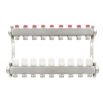 Коллектор PLM 1'x3/4' 9 выходов с термоклапанами без евроконусов