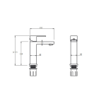 Змішувач для умивальника VENTA VC113MS