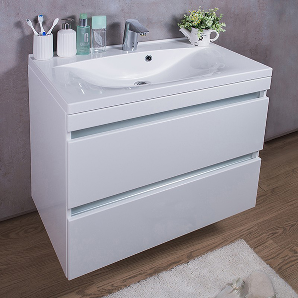 Тумба навісна Fancy Marble Borneo 800 з умивальником Yonna 800