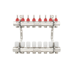 Коллектор PLM 1'x3/4' 8 выходов с термоклапанами и расходомерами PBMF108