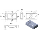 Умывальник Miraggio FARO R 400x200 белый глянец