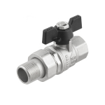 Кран шаровый с американкой Raftec BLACK PN40 ВН 1/2' бабочка