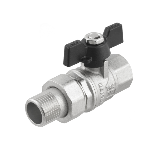 Кран шаровый с американкой Raftec BLACK PN40 ВН 1/2' бабочка