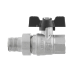 Кран шаровый с американкой Raftec BLACK PN40 ВН 1/2' бабочка