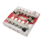 Коллектор PLM 1'x3/4' 4 выхода с воздухоотводчиком с термоклапанами без евроконусов