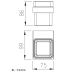 Стакан настінний VENTA матовое скло V130B чорний
