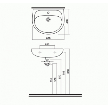Умивальник Kolo Solo 60