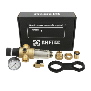 Самопромивний фільтр з редуктором 3/4' Raftec RCFR02-C