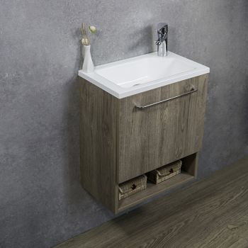 Тумба навісна Fancy Marble Java 400 з умивальником Ida 400C