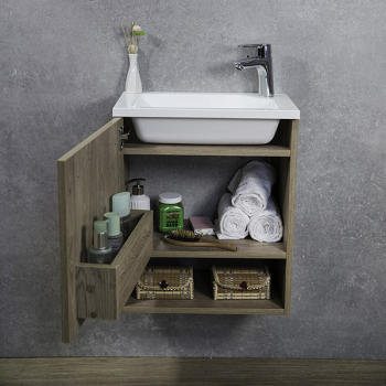 Тумба навісна Fancy Marble Java 400 з умивальником Ida 400C