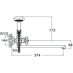 Смеситель для ванной G-lauf QST7- A827
