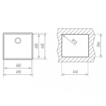 Мийка для кухні TEKA BE LINEA 45.40 R15 450x400 Нержавійка