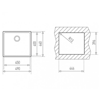 Мийка для кухні TEKA BE LINEA 45.40 R15 450x400 Нержавійка