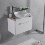 Тумба навісна Fancy Marble Fiji 700 з умивальником Mona 420  і стільницею