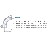 Відведення PPR Ekoplastik 90° 25мм SO02590XXX